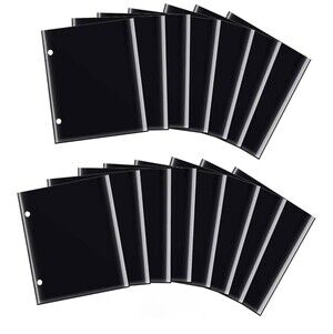 40 Pack Flip Folder Pages 7.5x6.3 Marching Band Music Sheets PVC Waterproof